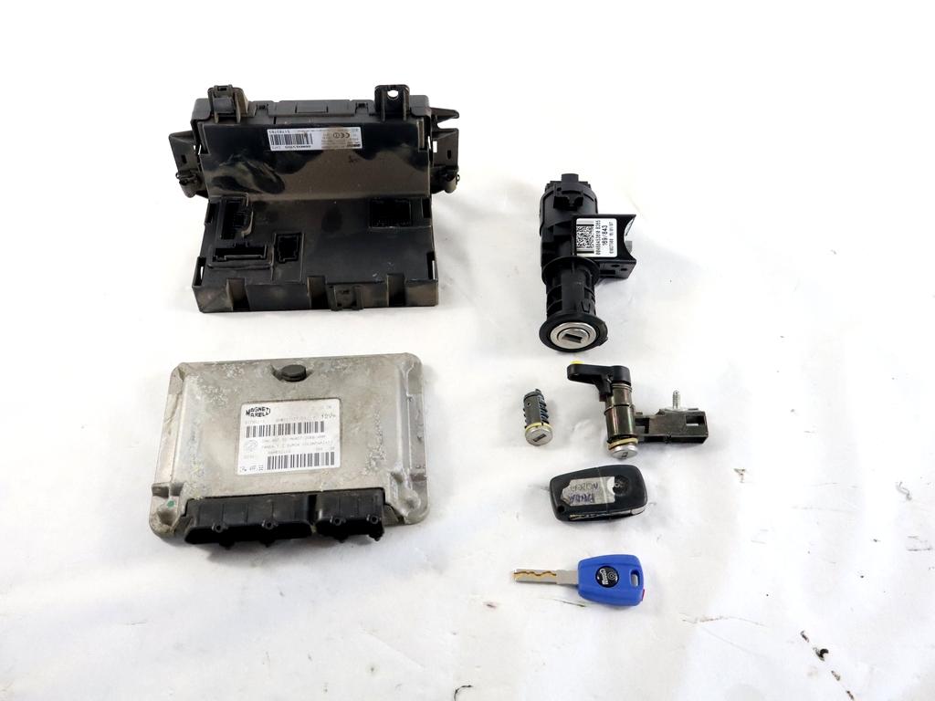 51793116 KIT ACCENSIONE AVVIAMENTO FIAT PANDA 1.2 B 44KW 5M 5P (2007) RICAMBIO USATO CON CENTRALINA MOTORE, FUSIBILIERA, BLOCCHETTI ACCENSIONE APERTURA CON CHIAVE 46845361 51783783