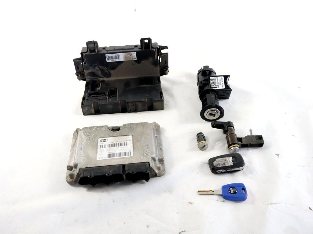 51793116 KIT ACCENSIONE AVVIAMENTO FIAT PANDA 1.2 B 44KW 5M 5P (2007) RICAMBIO USATO CON CENTRALINA MOTORE, FUSIBILIERA, BLOCCHETTI ACCENSIONE APERTURA CON CHIAVE 46845361 51783783