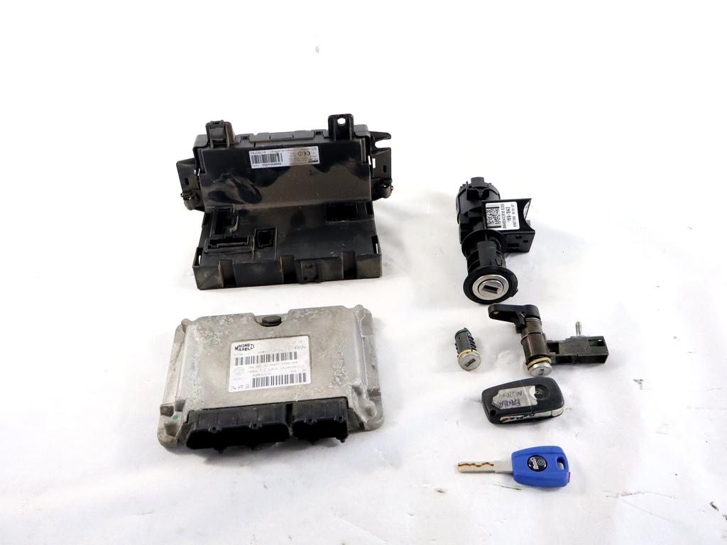 51793116 KIT ACCENSIONE AVVIAMENTO FIAT PANDA 1.2 B 44KW 5M 5P (2007) RICAMBIO USATO CON CENTRALINA MOTORE, FUSIBILIERA, BLOCCHETTI ACCENSIONE APERTURA CON CHIAVE 46845361 51783783