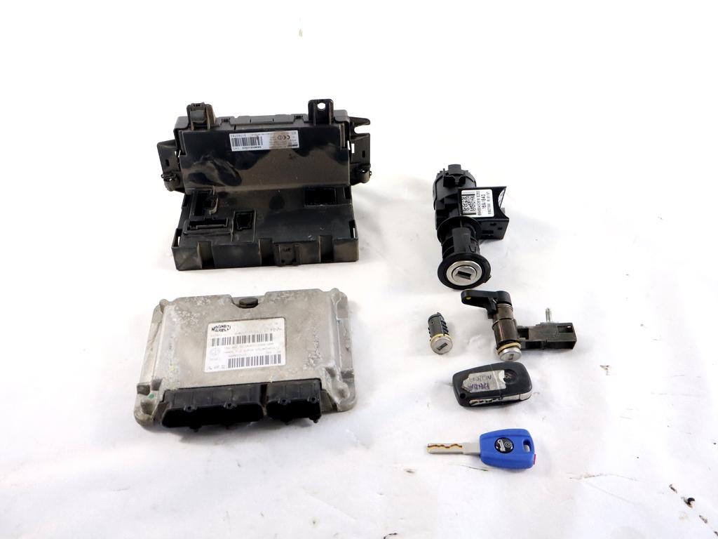 51793116 KIT ACCENSIONE AVVIAMENTO FIAT PANDA 1.2 B 44KW 5M 5P (2007) RICAMBIO USATO CON CENTRALINA MOTORE, FUSIBILIERA, BLOCCHETTI ACCENSIONE APERTURA CON CHIAVE 46845361 51783783