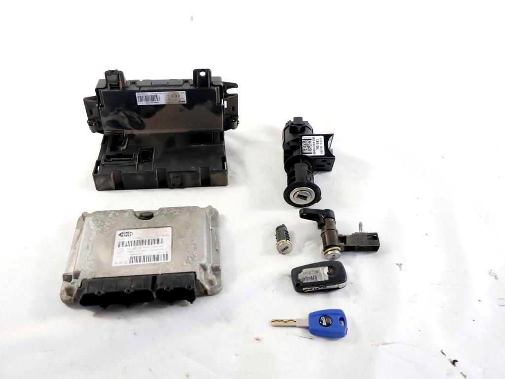 51793116 KIT ACCENSIONE AVVIAMENTO FIAT PANDA 1.2 B 44KW 5M 5P (2007) RICAMBIO USATO CON CENTRALINA MOTORE, FUSIBILIERA, BLOCCHETTI ACCENSIONE APERTURA CON CHIAVE 46845361 51783783