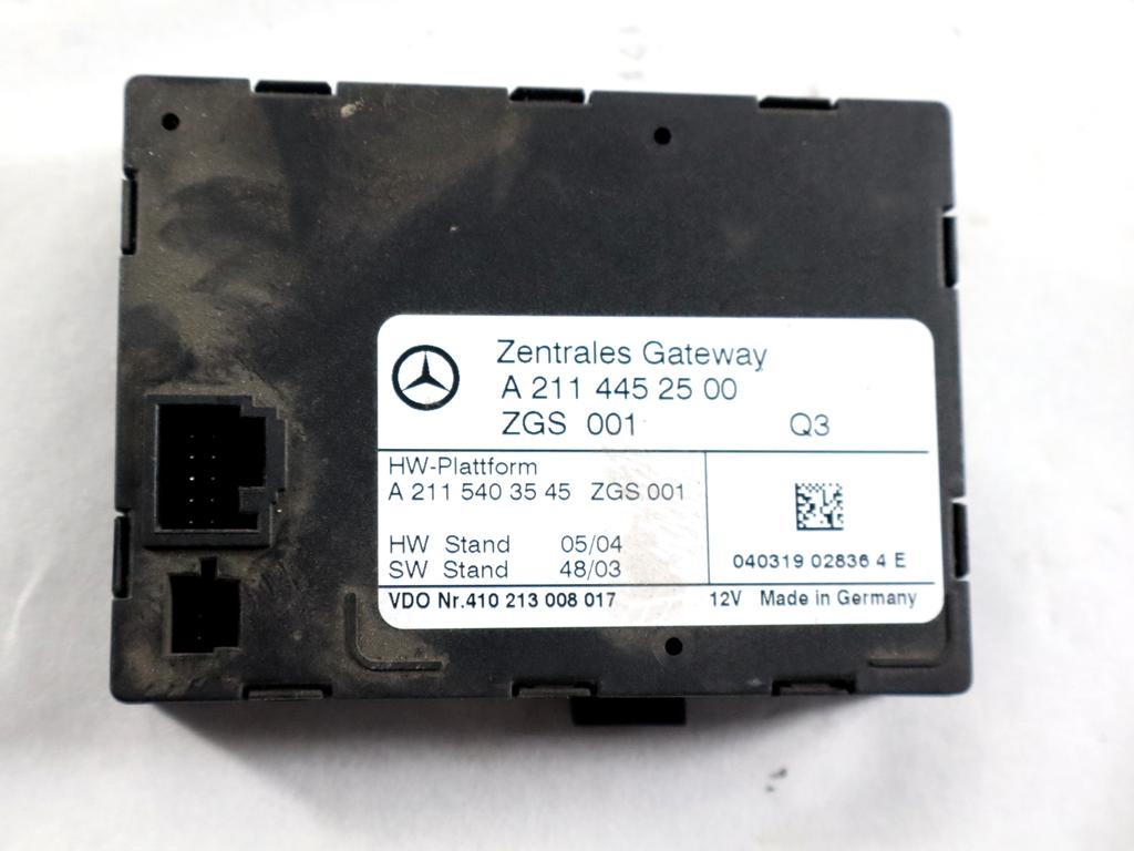 A2114452500 CENTRALINA GATEWAY MERCEDES CLASSE E 270 W211 2.7 D 130KW AUT 4P (2004) RICAMBIO USATO