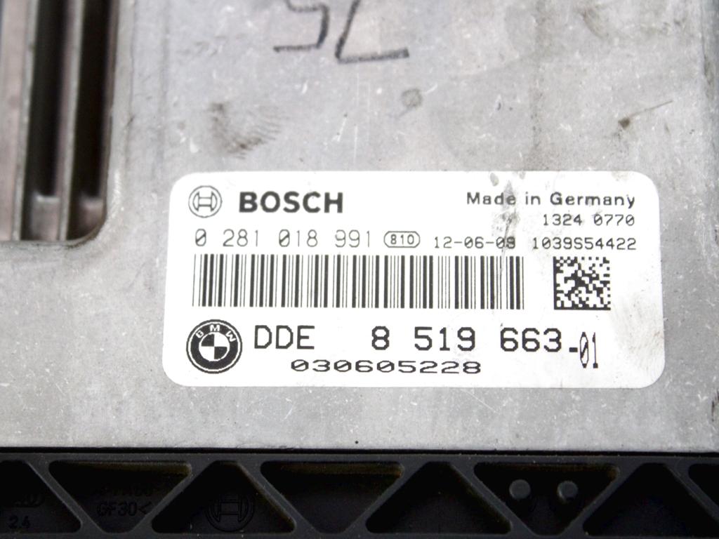 8519663 KIT ACCENSIONE AVVIAMENTO MINI ONE D R56 1.6 D 66KW 6M 3P (2012) RICAMBIO USATO CON CENTRALINA MOTORE, BLOCCHETTI ACCENSIONE APERTURA CON CHIAVE 61359267609