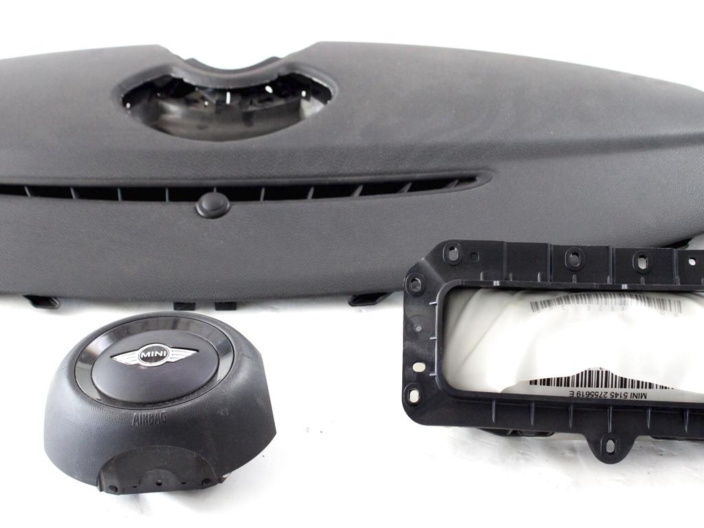 65779809354 KIT AIRBAG MINI ONE D R56 1.6 D 66KW 6M 3P (2012) RICAMBIO USATO CON CENTRALINA AIRBAG, AIRBAG VOLANTE, AIRBAG PASSEGGERO 6791373 9258601 