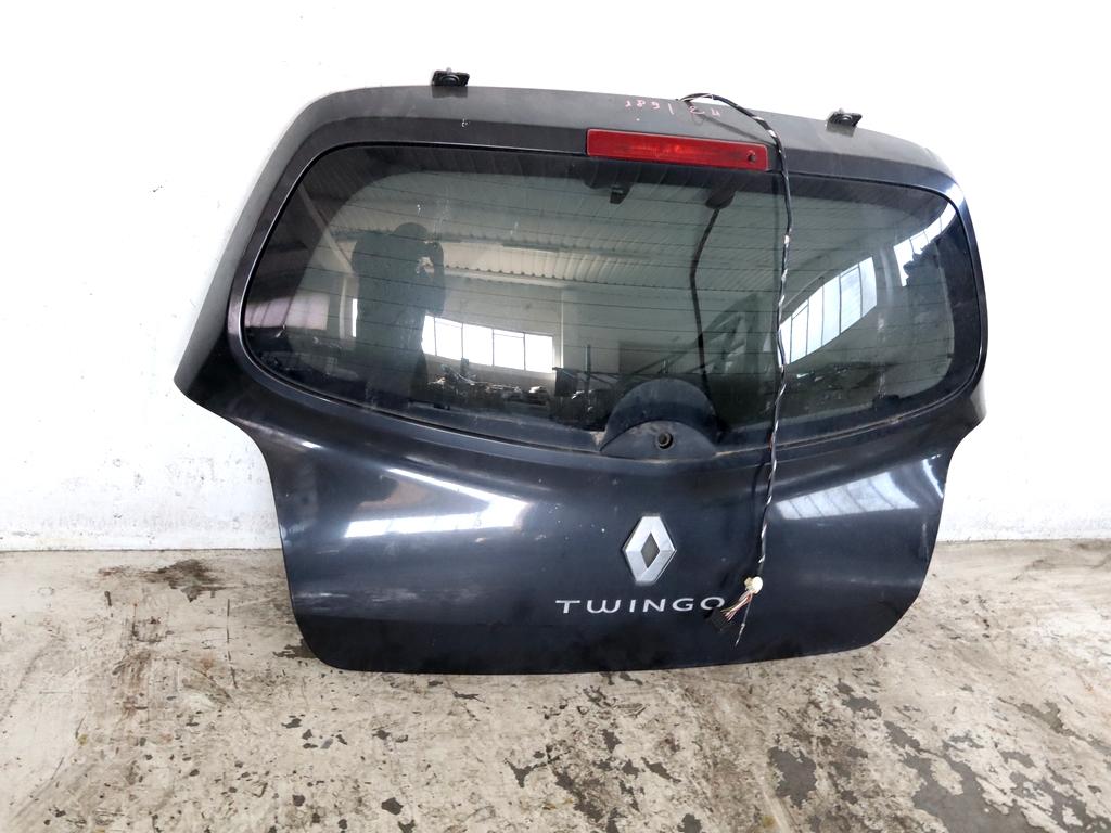 901009346R PORTELLONE COFANO POSTERIORE BAULE RENAULT TWINGO 1.2 B 56KW 5M 3P (2007) RICAMBIO USATO CON LUNOTTO OSCURATO