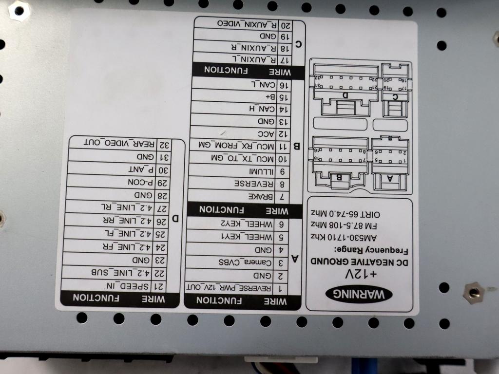 7911150U19CP DISPLAY SISTEMA MULTIMEDIALE DR MOTOR DR EVO3 1.5 G 83KW 5M 5P (2022) RICAMBIO USATO