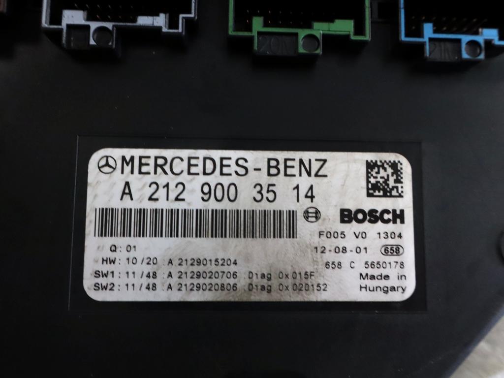 A2129003514 CENTRALINA FUSIBILIERA SCATOLA FUSIBILI RELÈ SAM ANTERIORE MERCEDES CLASSE C 200 SW W204 2.2 D 100KW AUT 5P (2012) RICAMBIO USATO