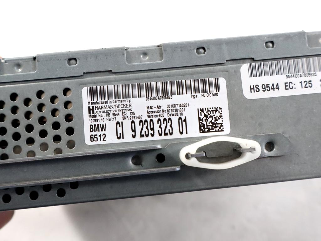 9239323 AUTORADIO CON SISTEMA DI NAVIGAZIONE SATELLITARE BMW SERIE 3 320D E90 2.0 D 135KW AUT 5P (2010) RICAMBIO USATO (NON FORNIAMO CODICE AUTORADIO, MA SOLO NUMERO DI TELAIO VEICOLO)