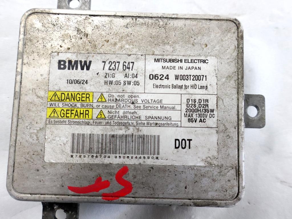 7237647 CENTRALINA FARO XENON BMW SERIE 3 320D E90 2.0 D 135KW AUT 5P (2010) RICAMBIO USATO