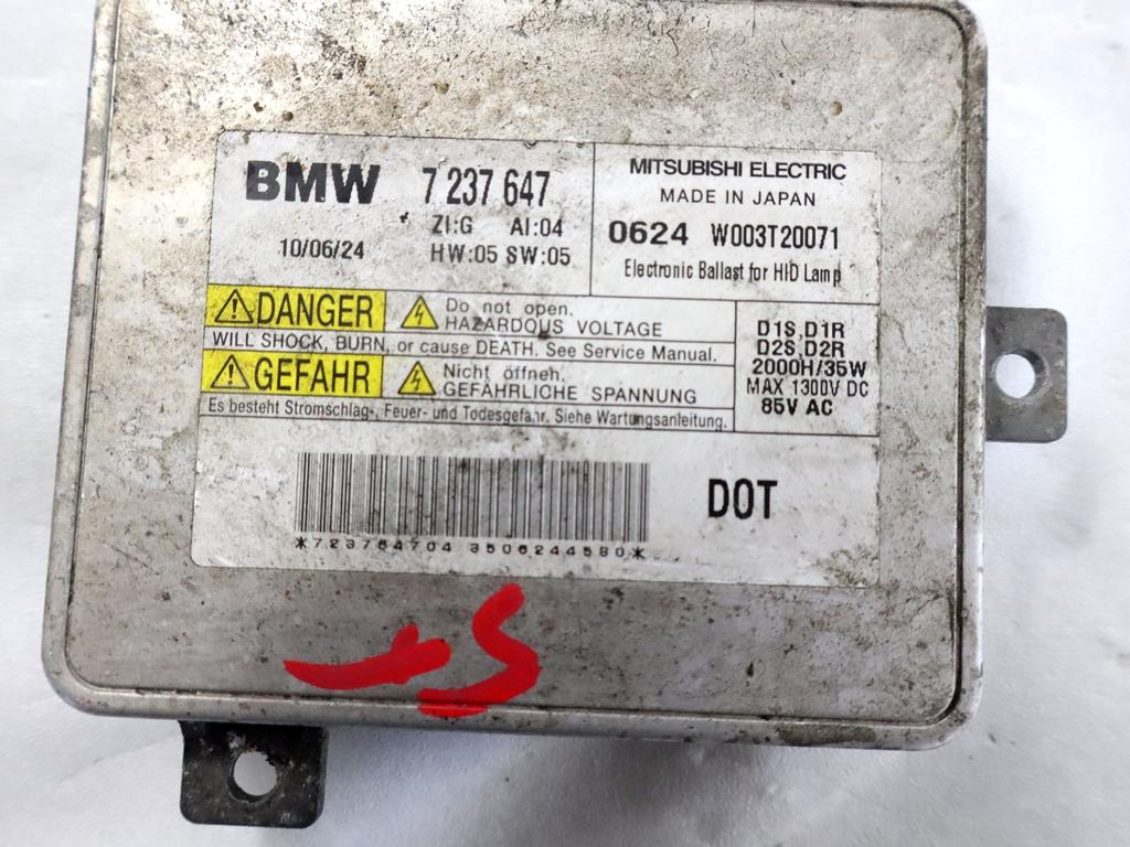 7237647 CENTRALINA FARO XENON BMW SERIE 3 320D E90 2.0 D 135KW AUT 5P (2010) RICAMBIO USATO