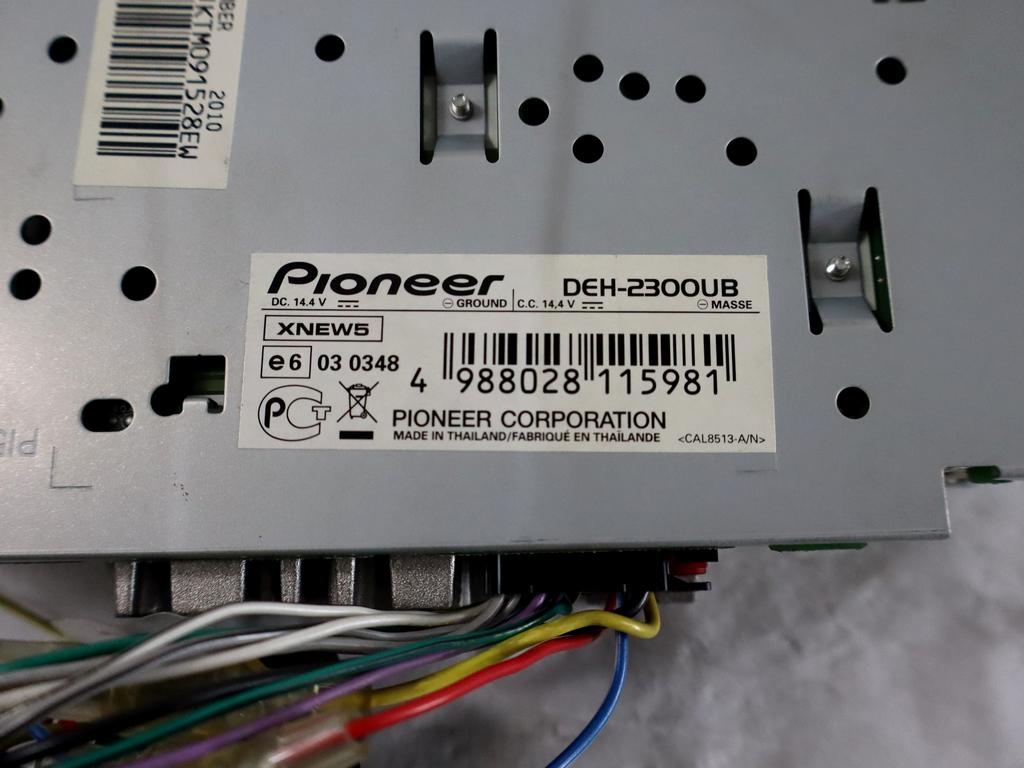 DEH-2300UB AUTORADIO AFTERMARKET PIONEER VOLKSWAGEN POLO 1.2 B 51KW 5M 5P (2009) RICAMBIO USATO 