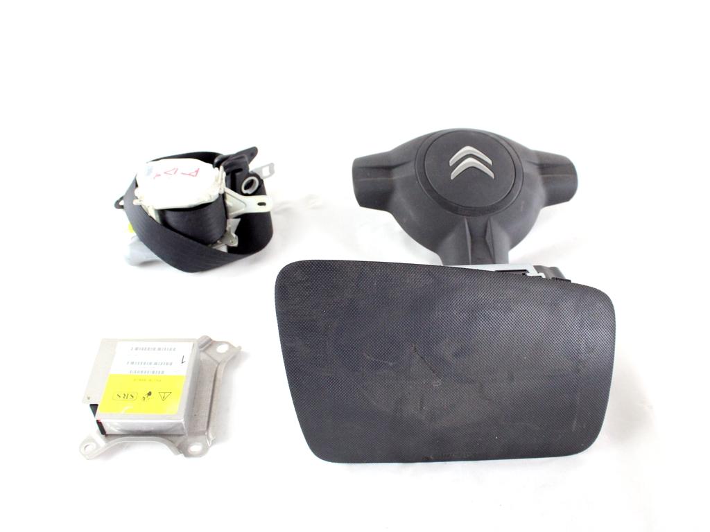 89170-0H010 KIT AIRBAG CITROEN C1 1.0 B 50KW 5M 5P (2013) RICAMBIO USATO CON PRETENSIONATORI CINTURE DI SICUREZZA, CENTRALINA AIRBAG, AIRBAG VOLANTE GUIDATORE, AIRBAG PASSEGGERO 16083643ZD 8216JW