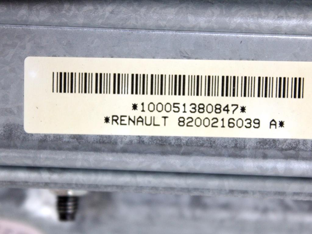 8200475989 KIT AIRBAG RENAULT MODUS 1.5 D 48KW 5M 5P (2005) RICAMBIO USATO CON CENTRALINA AIRBAG, ARIABAG VOLANTE GUIDATORE, AIRBAG PASSEGGERO, CRUSCOTTO 8200788811 8200591699 7701067616