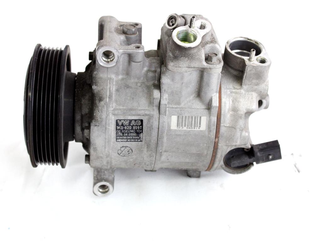 1K0820859T COMPRESSORE CLIMATIZZATORE CLIMA A/C VOLKSWAGEN PASSAT 1.4 M 110KW AUT 5P (2012) RICAMBIO USATO