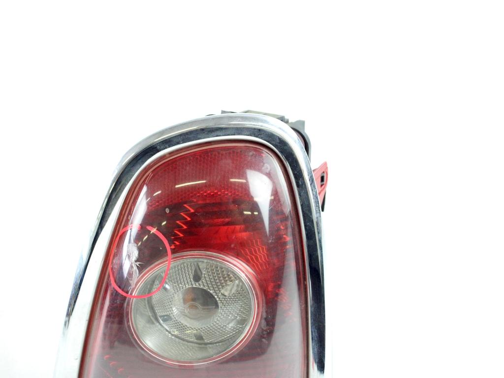 63212757010 FARO FANALE POSTERIORE DESTRO MINI ONE R56 1.4 B 70KW 3P (2007) RICAMBIO USATO TRASPARENTE DANNEGGIATO