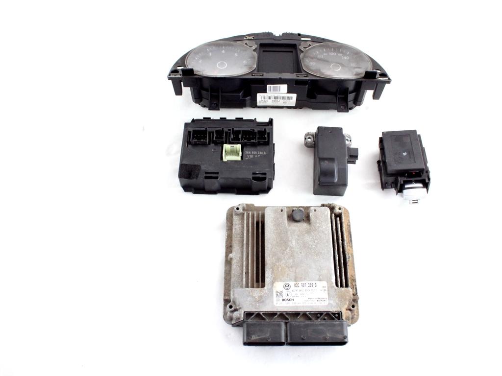 03C907309D KIT ACCENSIONE AVVIAMENTO VOLKSWAGEN PASSAT 1.4 M 110KW AUT 5P (2012) RICAMBIO USATO CON CENTRALINA MOTORE, QUADRO STRUMENTI, BLOCCHETTI ACCENSIONE APERTURA CON CHIAVE 3AA959799A 3C0905861J 3C0905843AE 3AA920880J