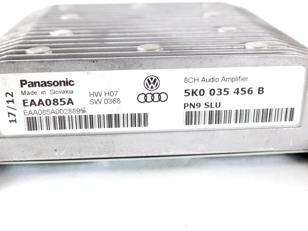 5K0035456B CENTRALINA AMPLIFICATORE AUDIO AUTORADIO VOLKSWAGEN PASSAT 1.4 M 110KW AUT 5P (2012) RICAMBIO USATO