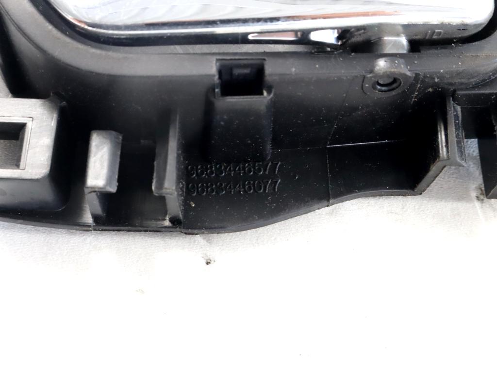 9683446577 MANIGLIA INTERNA PORTA POSTERIORE DESTRA CITROEN C3 1.1 B 44KW 5M 5P (2012) RICAMBIO USATO