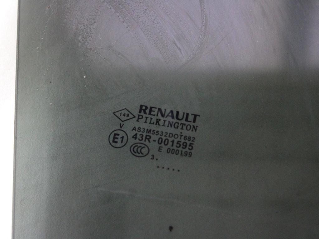 823008584R VETRO SCENDENTE PORTA POSTERIORE DESTRA OSCURATO RENAULT CAPTUR 1.5 D 66 KW 5P (2013) RICAMBIO USATO