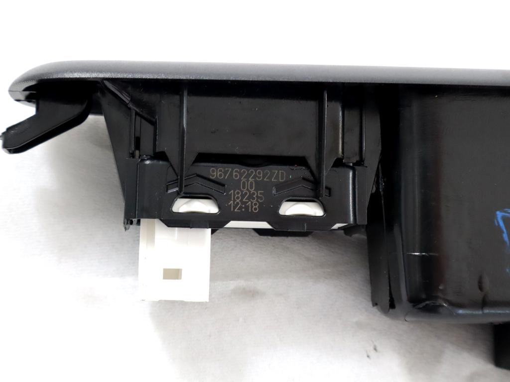 96762292ZD COMANDO INTERRUTTORE ALZA-VETRO ALZA-CRISTALLO PORTA POSTERIORE CITROEN C3 1.2 B 61KW 5M 5P (2018) RICAMBIO USATO