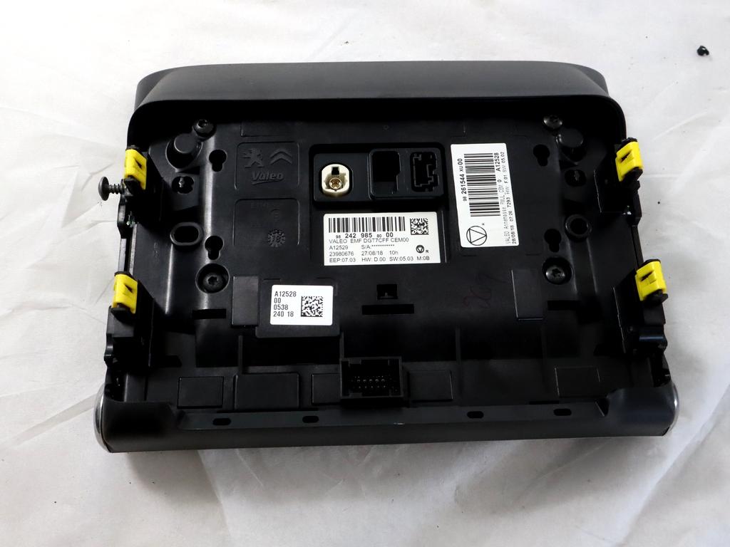 9824298580 DISPLAY SISTEMA MULTIMEDIALE CITROEN C3 1.2 B 61KW 5M 5P (2018) RICAMBIO USATO 98261544XU