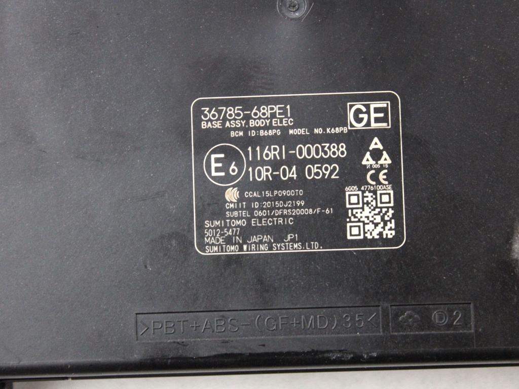 33920-68PA1 KIT ACCENSIONE AVVIAMENTO SUZUKI BALENO 1.2 B 66KW 5M 5P (2017) RICAMBIO USATO CON CENTRALINA MOTORE, BLOCCHETTI ACCENSIONE APERTURA 36785-68PE1 36710-68P20