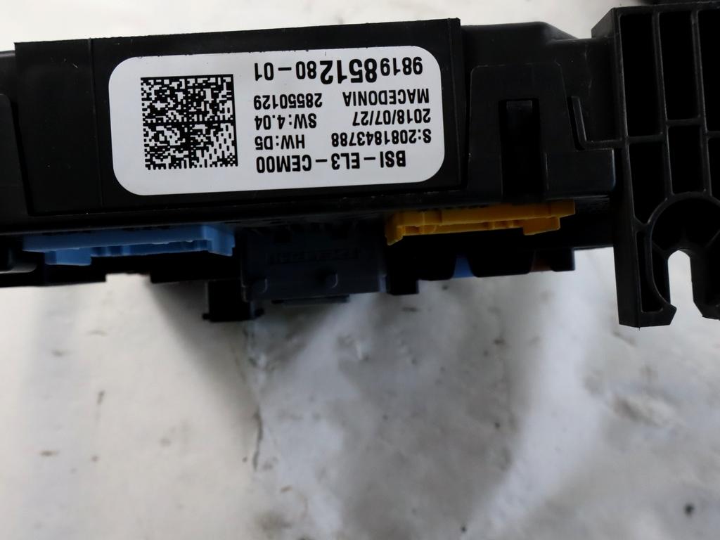 9829598880 KIT ACCENSIONE AVVIAMENTO CITROEN C3 1.2 B 61KW 5M 5P (2018) RICAMBIO USATO CON CENTRALINA MOTORE, BLOCCHETTI ACCENSIONE APERTURA CON DOPPIA CHIAVE 9815037580 9819851280 9663123380