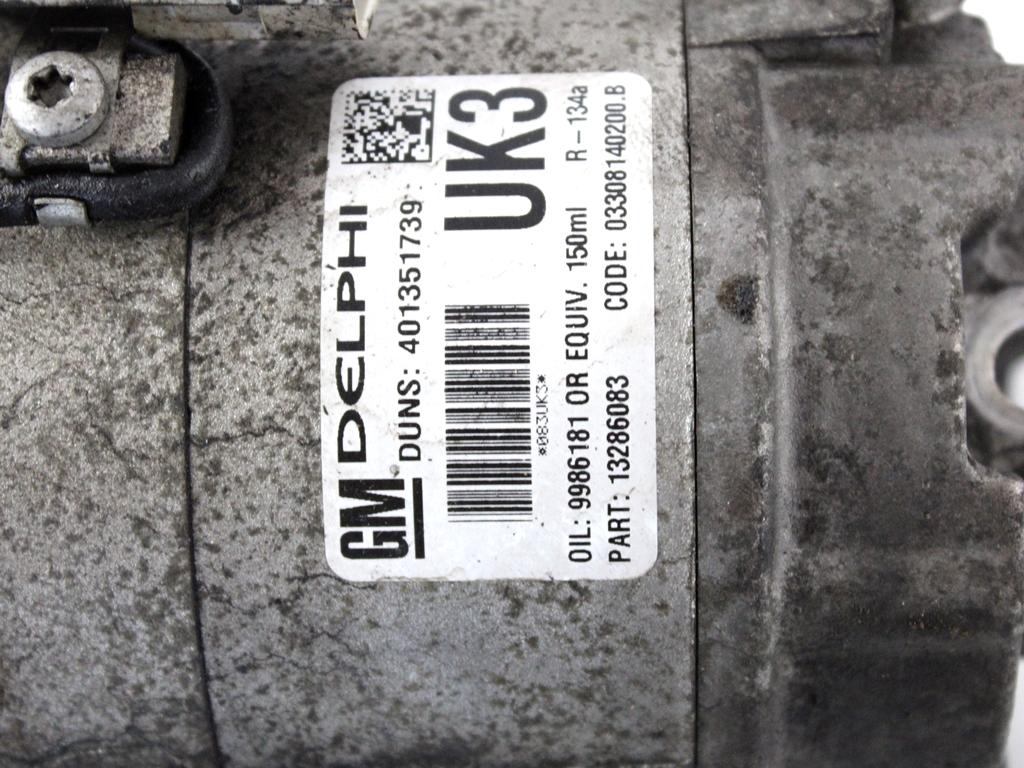 13286083 COMPRESSORE CLIMATIZZATORE CLIMA A/C OPEL ASTRA H 1.4 B 66KW 5M 5P (2008) RICAMBIO USATO