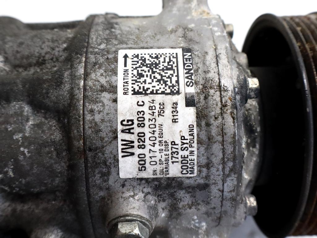 5Q0820803C COMPRESSORE CLIMATIZZATORE CLIMA A/C SKODA OCTAVIA SW 1.6 D 77KW 5M 5P (2014) RICAMBIO USATO