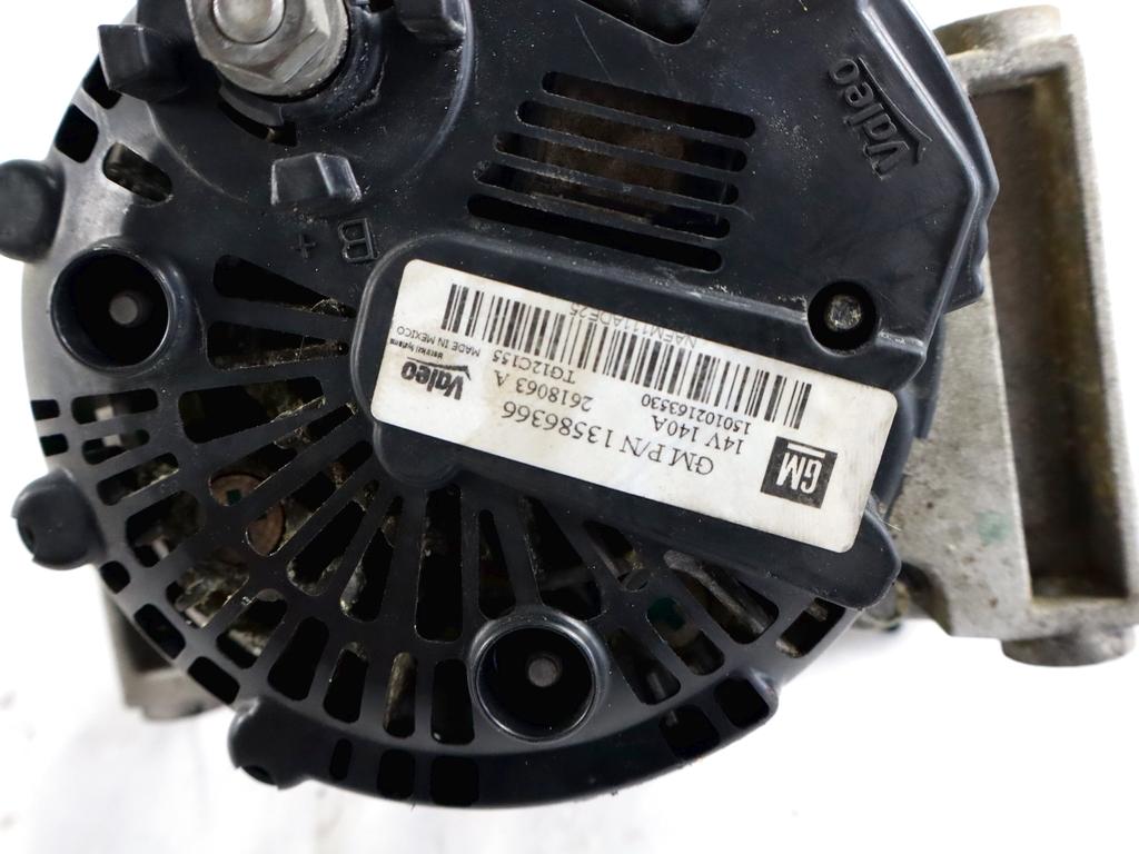 13586366 ALTERNATORE OPEL ASTRA J 1.6 D 100KW 6M 5P (2015) RICAMBIO USATO