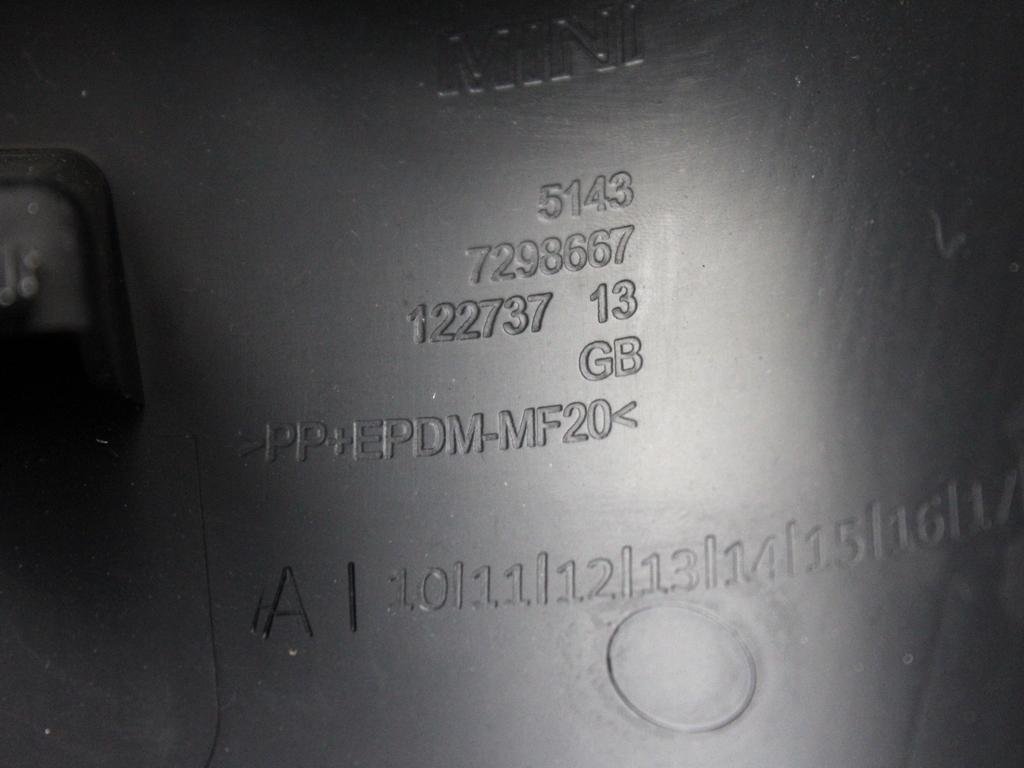 51437298667 RIVESTIMENTO INTERNO MONTANTE CENTRALE SUPERIORE SINISTRA MINI COOPER SE F56 E 75KW AUT 3P (2020) RICAMBIO USATO