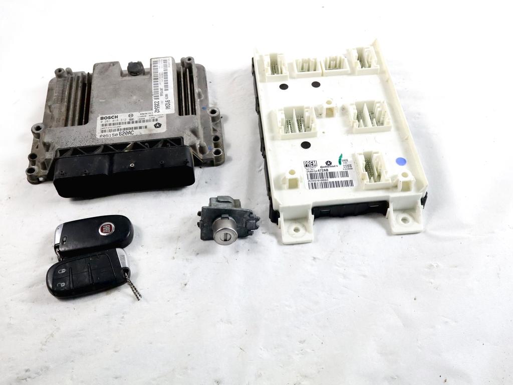 05150620AC KIT ACCENSIONE AVVIAMENTO FIAT FREEMONT 2.0 D 125KW 6M 5P (2012) RICAMBIO USATO CON CENTRALINA MOTORE BLOCCHETTI ACCENSIONE APERTURA CON CHIAVE 0281018312 68154472AB