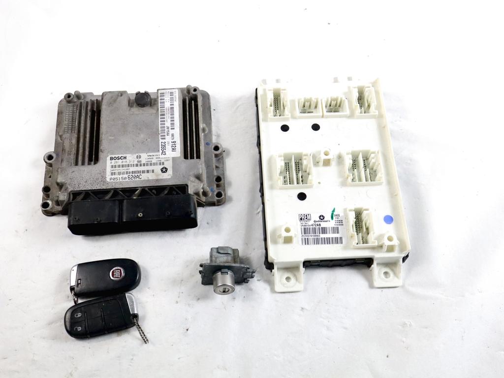 05150620AC KIT ACCENSIONE AVVIAMENTO FIAT FREEMONT 2.0 D 125KW 6M 5P (2012) RICAMBIO USATO CON CENTRALINA MOTORE BLOCCHETTI ACCENSIONE APERTURA CON CHIAVE 0281018312 68154472AB