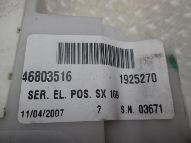 CENTRALNA KLJUCAVNICA ZADJIH LEVIH VRAT OEM N. 51917896 ORIGINAL REZERVNI DEL FIAT PANDA 169 (2003 - 08/2009) BENZINA LETNIK 2007