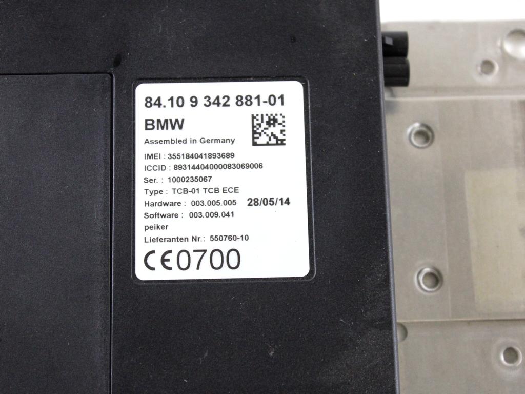 84109342881 CENTRALINA MODULO TELEFONO BLUETOOTH BMW SERIE 2 220I F22 2.0 B 135KW AUT 5P (2014) RICAMBIO USATO