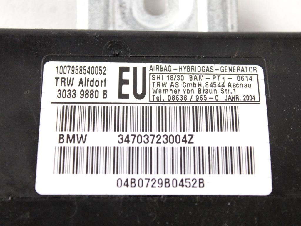 72127072626 AIRBAG PORTA ANTERIORE DESTRA BMW SERIE 3 320D E46 SW 2.0 D 110KW 6M 5P (2004) RICAMBIO USATO