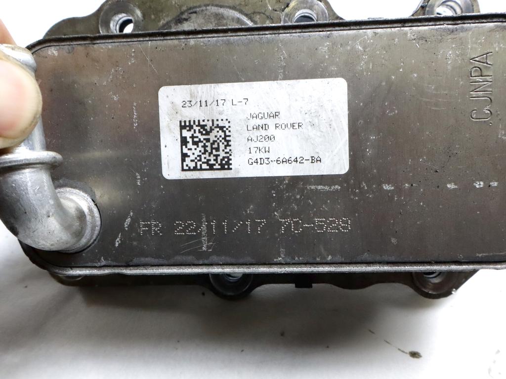 G4D3-6A642-BA RADIATORE OLIO SCAMBIATORE DI CALORE LAND ROVER RANGE ROVER VELAR 2.0 D 177KW AUT 5P 4X4 (2017) RICAMBIO USATO