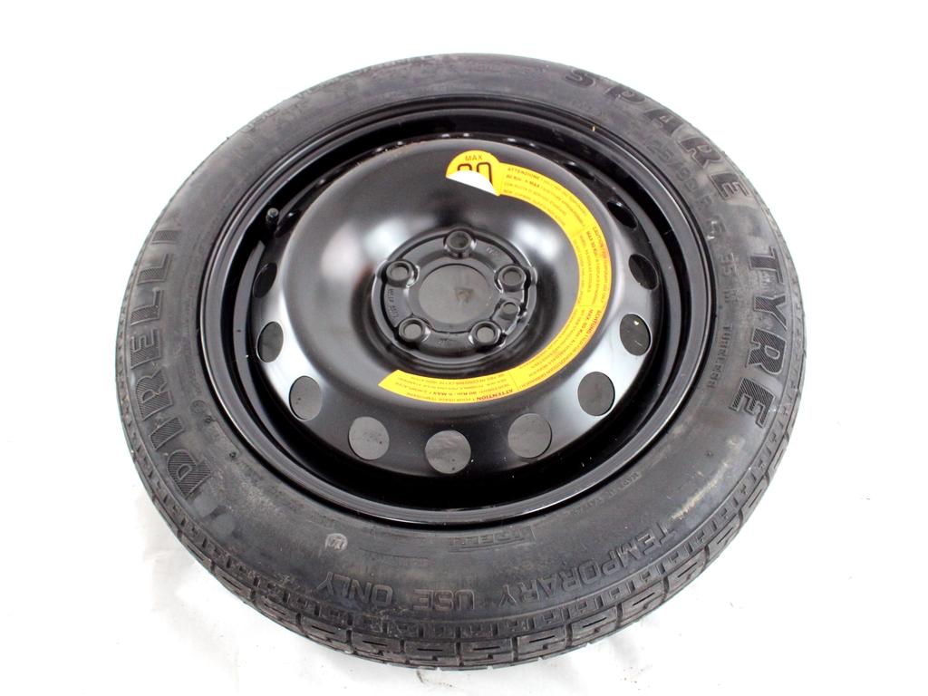 46756194 RUOTINO DI SCORTA PIRELLI T125/80 R15 95M ALFA ROMEO 156 R 1.8 B 103KW 5M 4P (2002) RICAMBIO USATO CERCHIO IN FERRO DA 15 POLLICI 5 FORI 4.00BX15H ET 35 INTERASSE 5X100