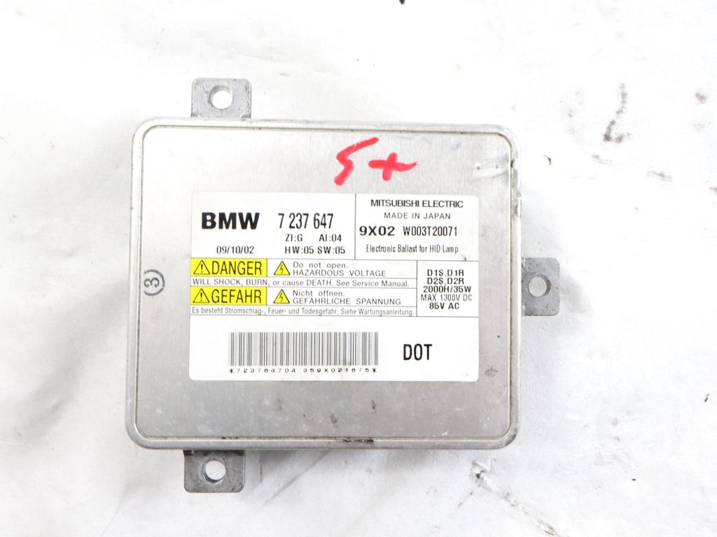 7237647 CENTRALINA FARO XENON BMW SERIE 3 320 D E91 SW 2.0 D 130KW 6M 5P (2009) RICAMBIO USATO