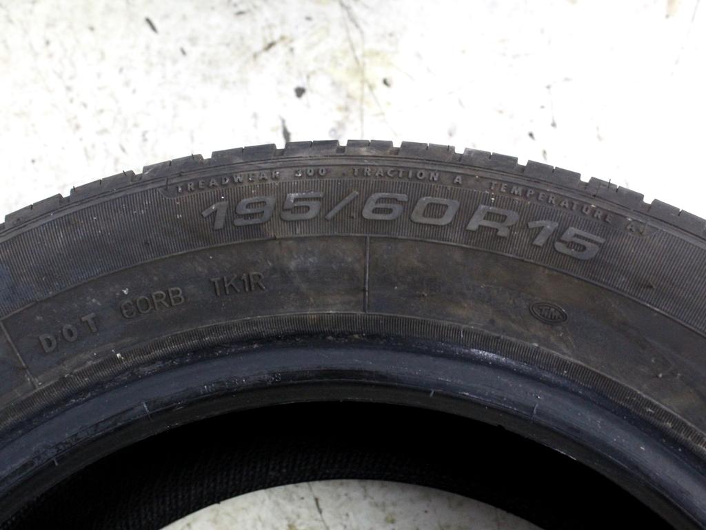 195/60 R15 88H DUNLOP SPORT 7.05MM A0320 PNEUMATICI ESTIVE (QUANTITA' A GOMME) RICAMBIO USATO