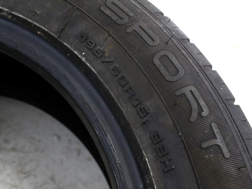 195/60 R15 88H DUNLOP SPORT 7.05MM A0320 PNEUMATICI ESTIVE (QUANTITA' A GOMME) RICAMBIO USATO