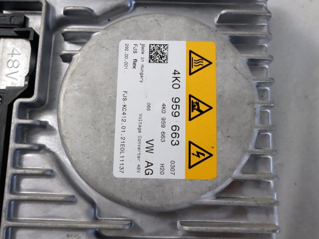 4K0959663 CENTRALINA TRASFORMATORE CONVERTITORE DI CORRENTE AUDI RS Q8 4.0 I 441 KW AUT 5P (2021) RICAMBIO USATO