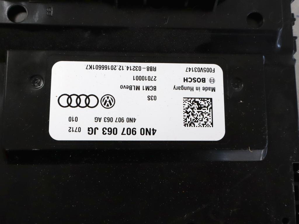 4N0907063JG CENTRALINA MODULO BODY COMPUTER BCM1 AUDI RS Q8 4.0 I 441 KW AUT 5P (2021) RICAMBIO USATO