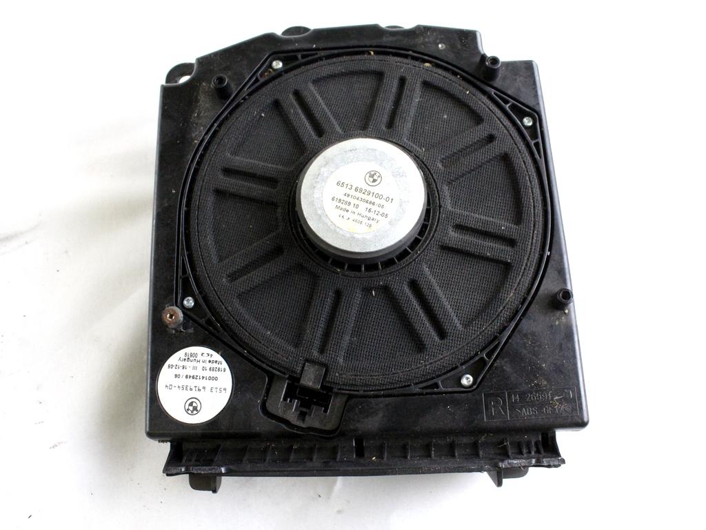 65136919354 CASSA ALTOPARALANTE SUBWOOFER LATO DESTRO BMW SERIE 5 530D E60 3.0 D 170KW AUT 4P (2006) RICAMBIO USATO 65136929100