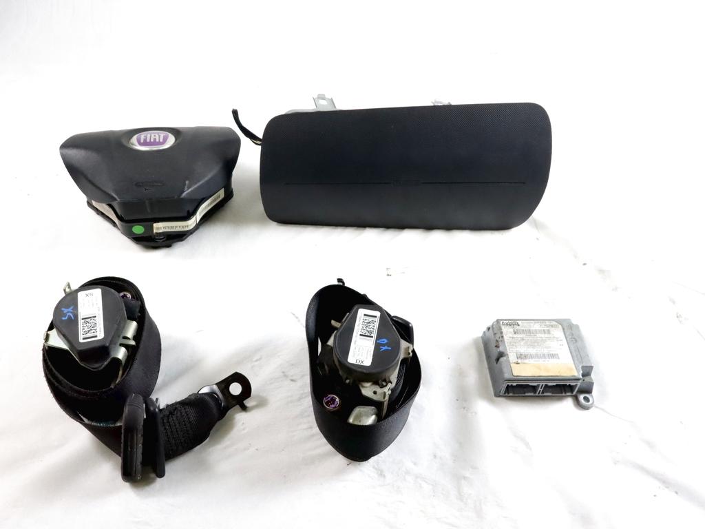 1360902080 KIT AIRBAG FIAT QUBO 1.3 D 55KW 5M 4P (2008) RICAMBIO USATO CON CENTRALINA AIRBAG, AIRBAG PASSEGGERO, PRETENSIOANTORI CINTURE DI SICUREZZA, VOLANTE 735464475 735464477 735467820