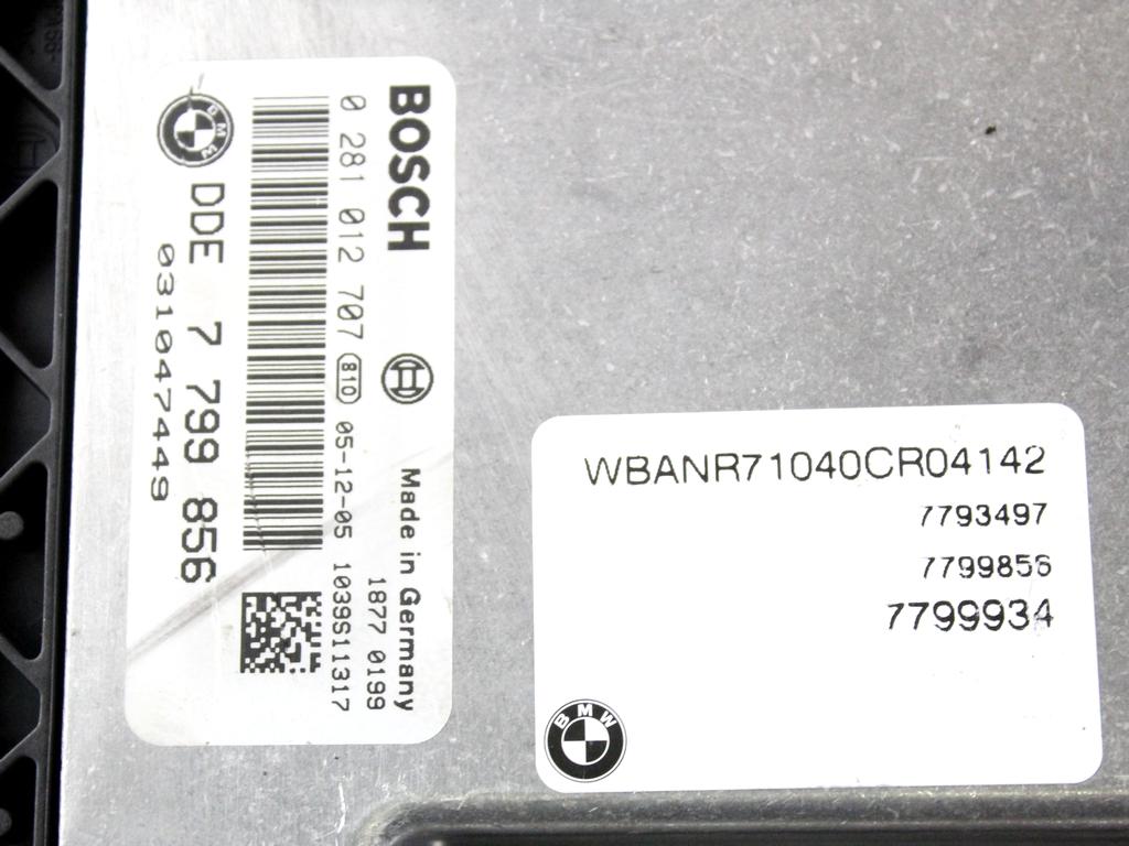 7799856 KIT ACCENSIONE AVVIAMENTO BMW SERIE 5 530D E60 3.0 D 170KW AUT 4P (2006) RICAMBIO USATO CON CENTRALINA INIEZIONE MOTORE, BLOCCHETTI ACCENSIONE APERTURA CON CHIAVE 61356978713 61356981416 6954722