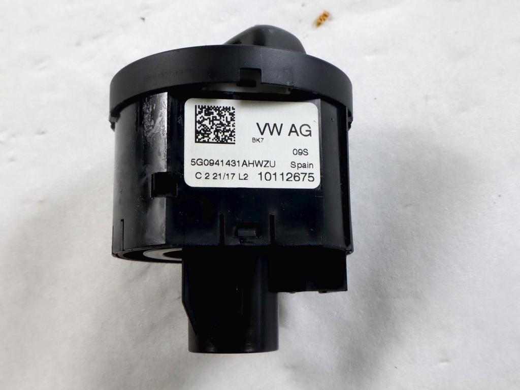 5G0941431AH GRUPPO DI COMANDO LUCI CON INTERRUTTORE FENDINEBBIA RETRONEBBIA VOLKSWAGEN POLO 1.4 D 55KW 5M 5P (2017) RICAMBIO USATO