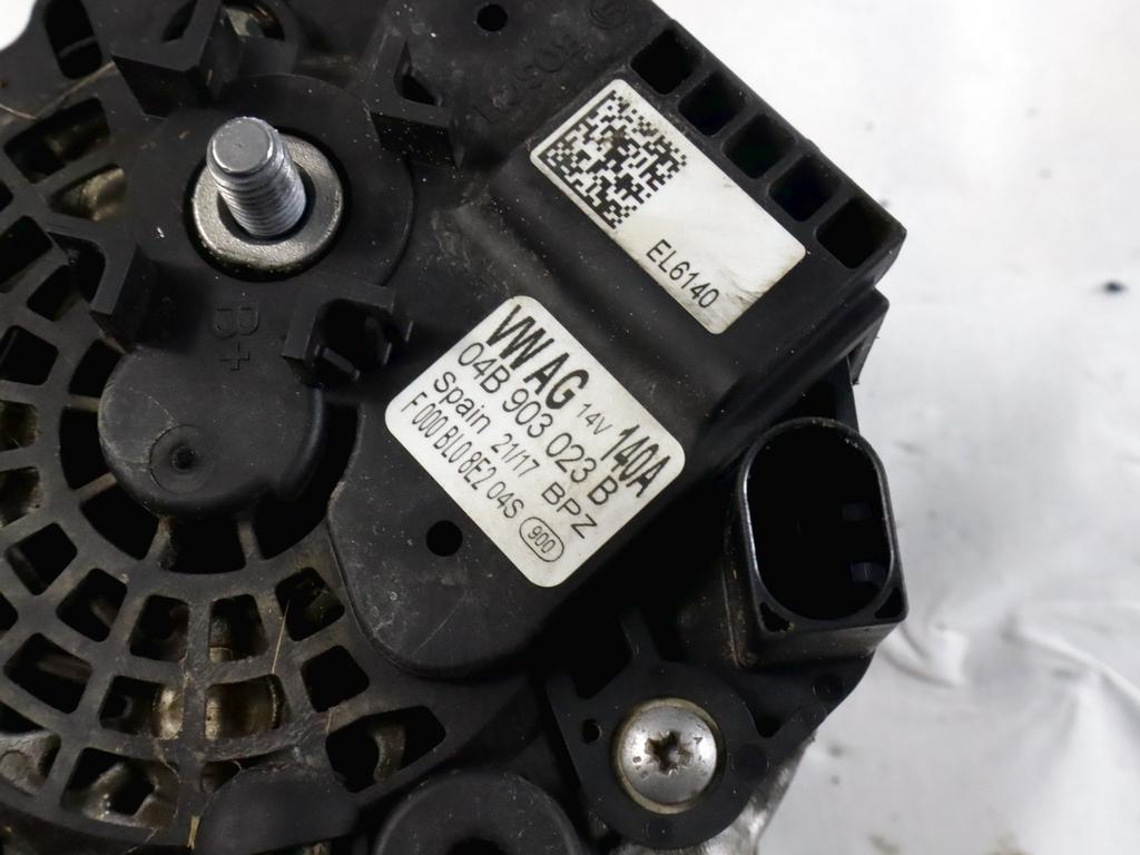 04B903023B ALTERNATORE VOLKSWAGEN POLO 1.4 D 55KW 5M 5P (2017) RICAMBIO USATO