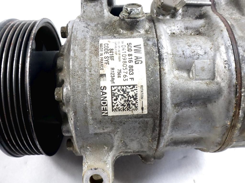 5Q0816803F COMPRESSORE CLIMATIZZATORE CLIMA A/C VOLKSWAGEN POLO 1.4 D 55KW 5M 5P (2017) RICAMBIO USATO