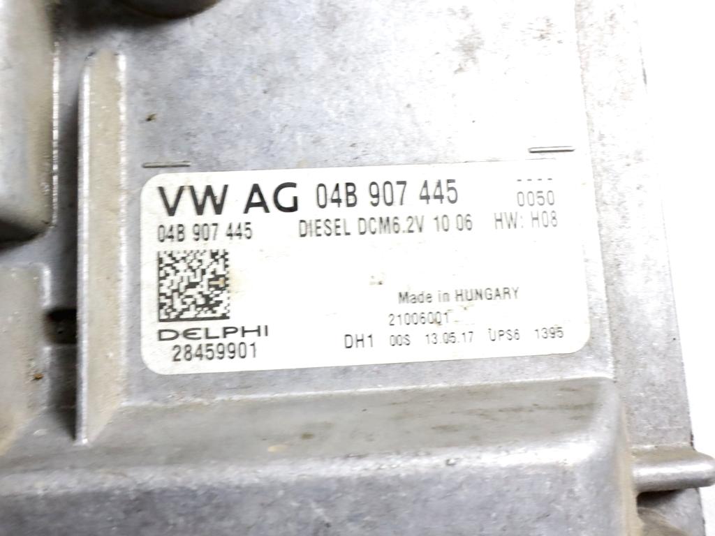 04B907445 KIT ACCENSIONE AVVIAMENTO VOLKSWAGEN POLO 1.4 D 55KW 5M 5P (2017) RICAMBIO USATO CON CENTRALINA MOTORE, QUADRO STRUMENTI CONTACHILOMETRI, BLOCCHETTI ACCENSIONE APERTURA CON DOPPIA CHIAVE